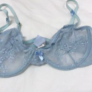 Pale blue lace bra